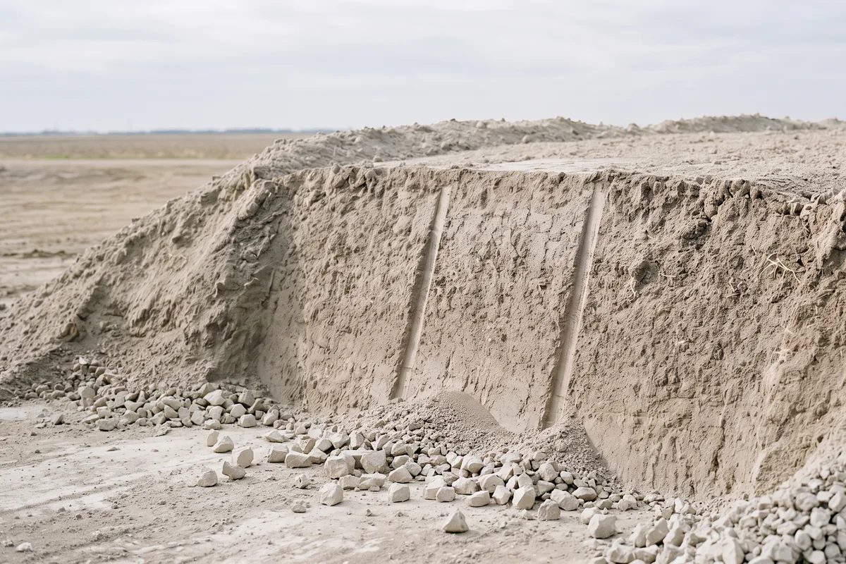 Crushed concrete road base